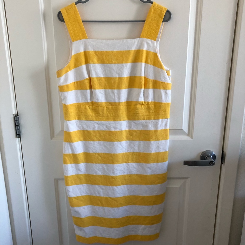 Yellow stripped Ann Taylor dress
